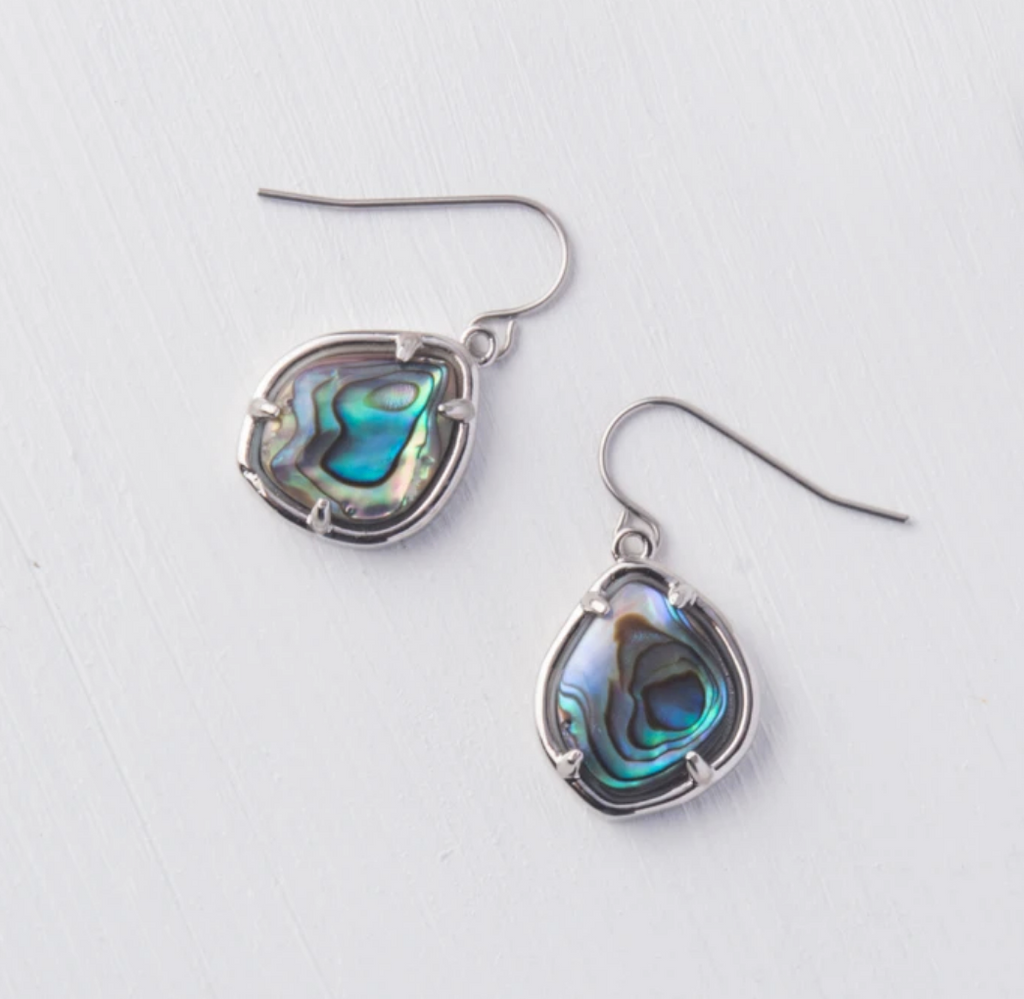 Silver Abalone Shell Earrings- Give Freedom To Girls & Women