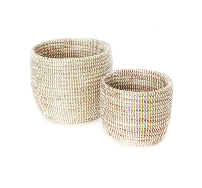 Set of Two Handmade Nesting Baskets, Senegal, Fair Trade
