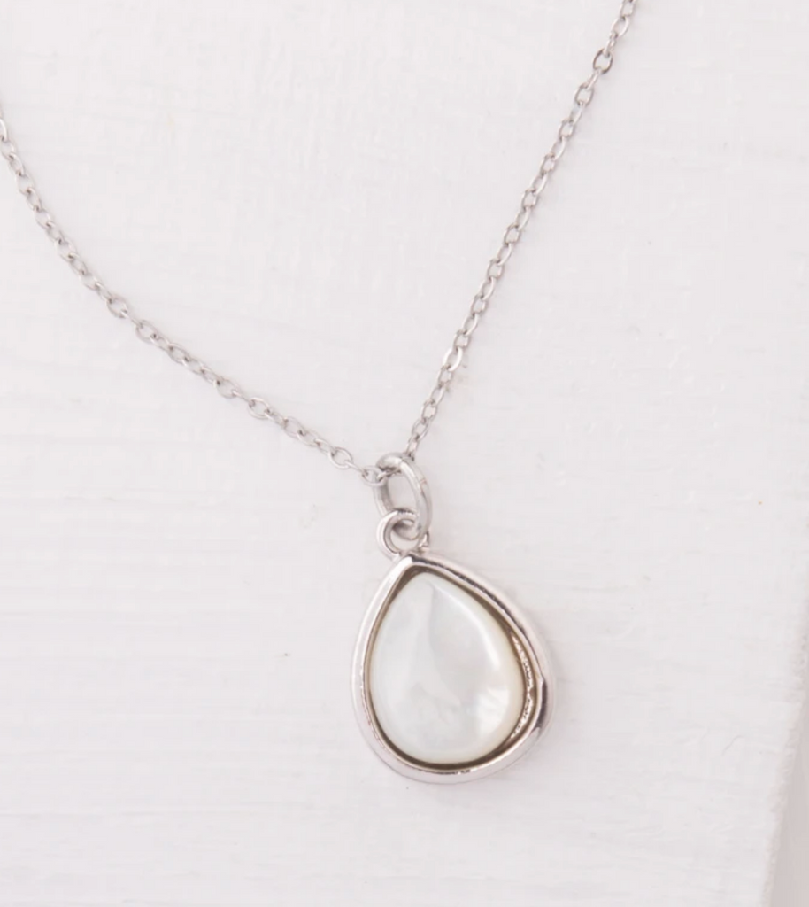 Silver Mother of Pearl Necklace - Give Freedom To Girls & Women