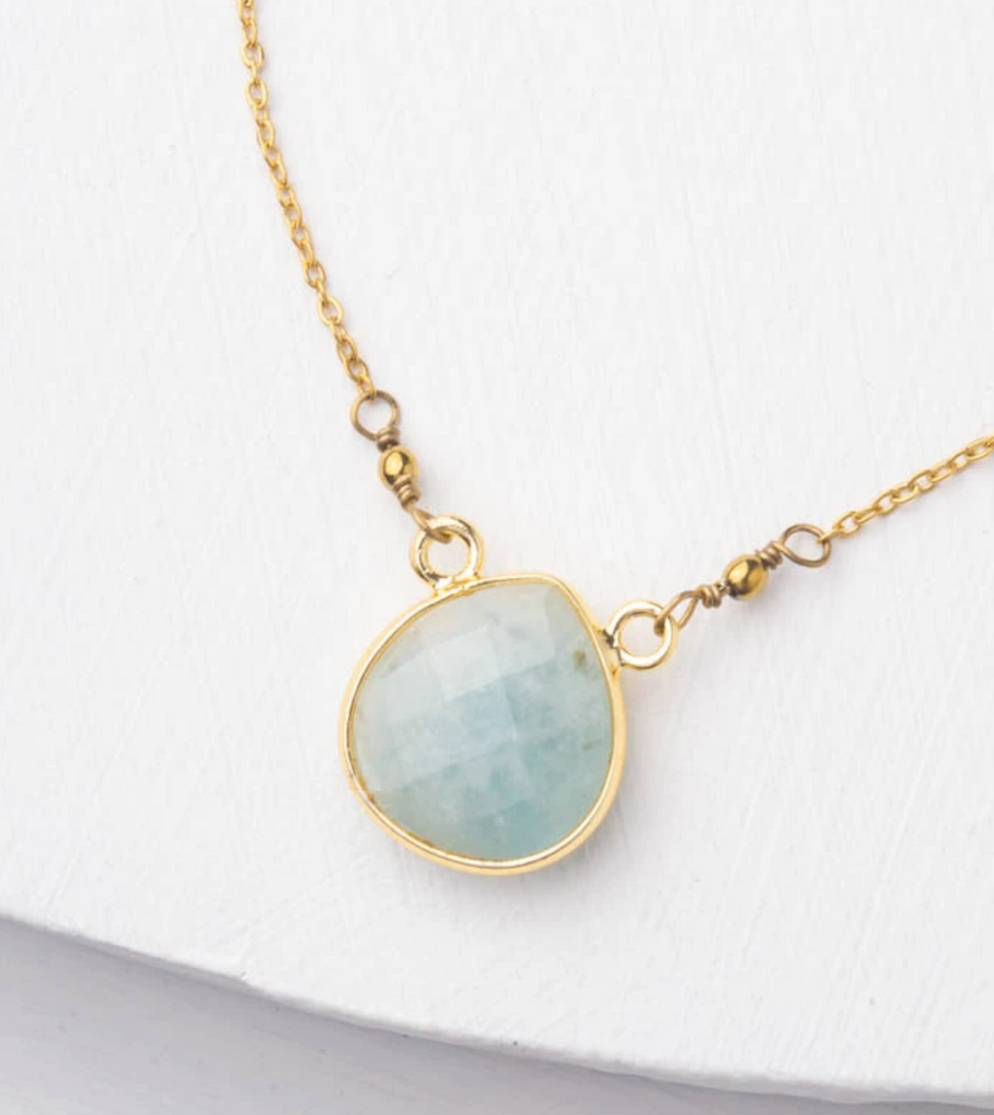 Aquamarine Gold Necklace- Give Freedom To Girls & Women