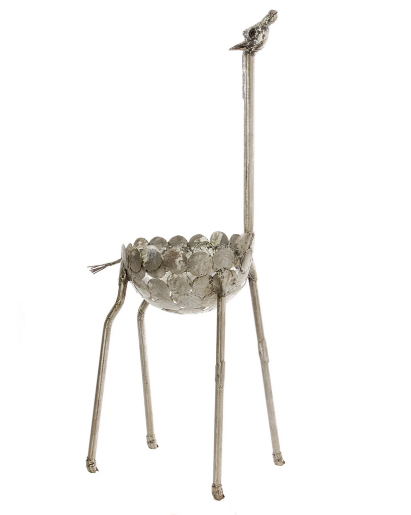Large outdoor giraffe plant holders- recycled metal, Fair Trade from Kenya