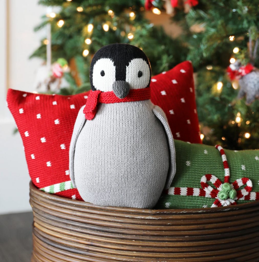 Hand Knit Penguin Stuffed Animal - Fair Trade