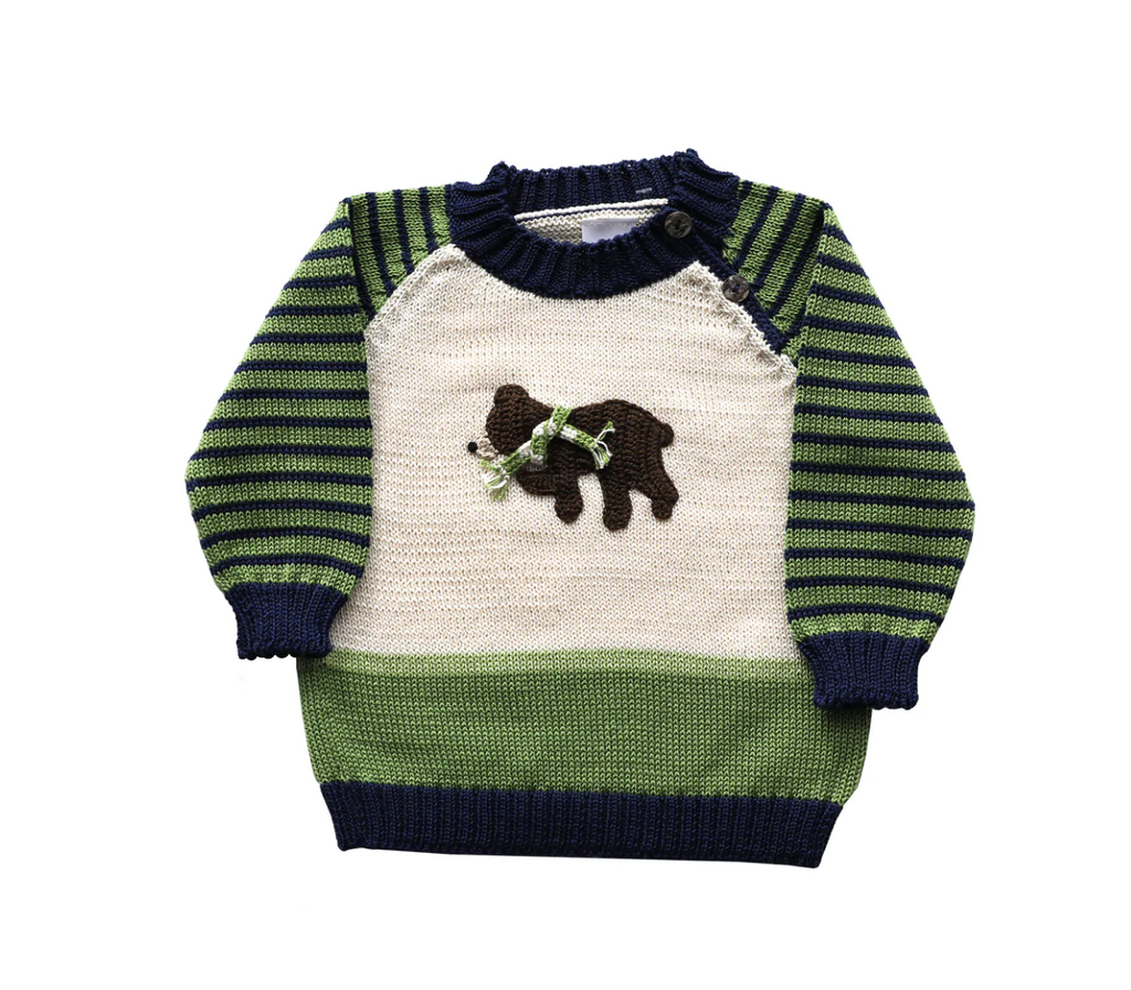 Hand Knit Baby Toddler Bear Sweater, Fair Trade, Armenia