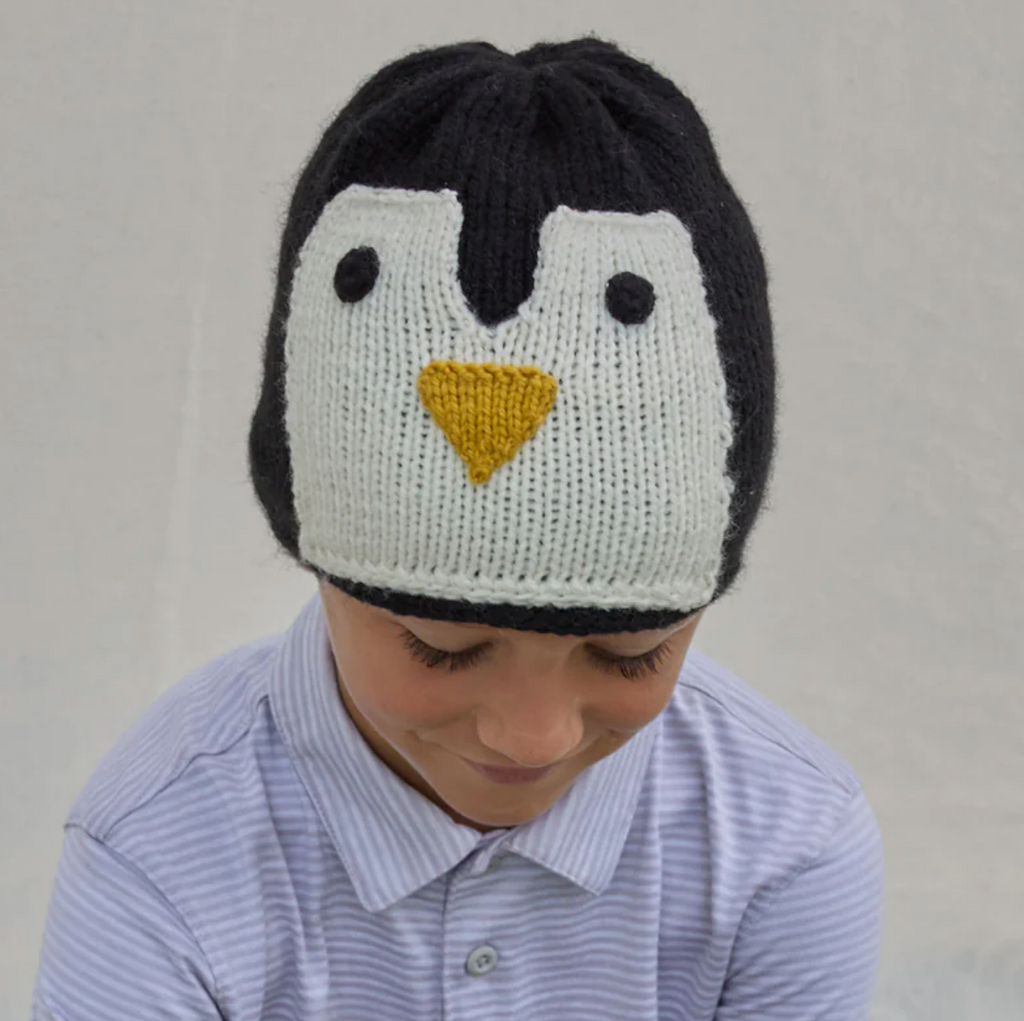 Hand Crocheted Penguin Kids Beanie- Fair trade