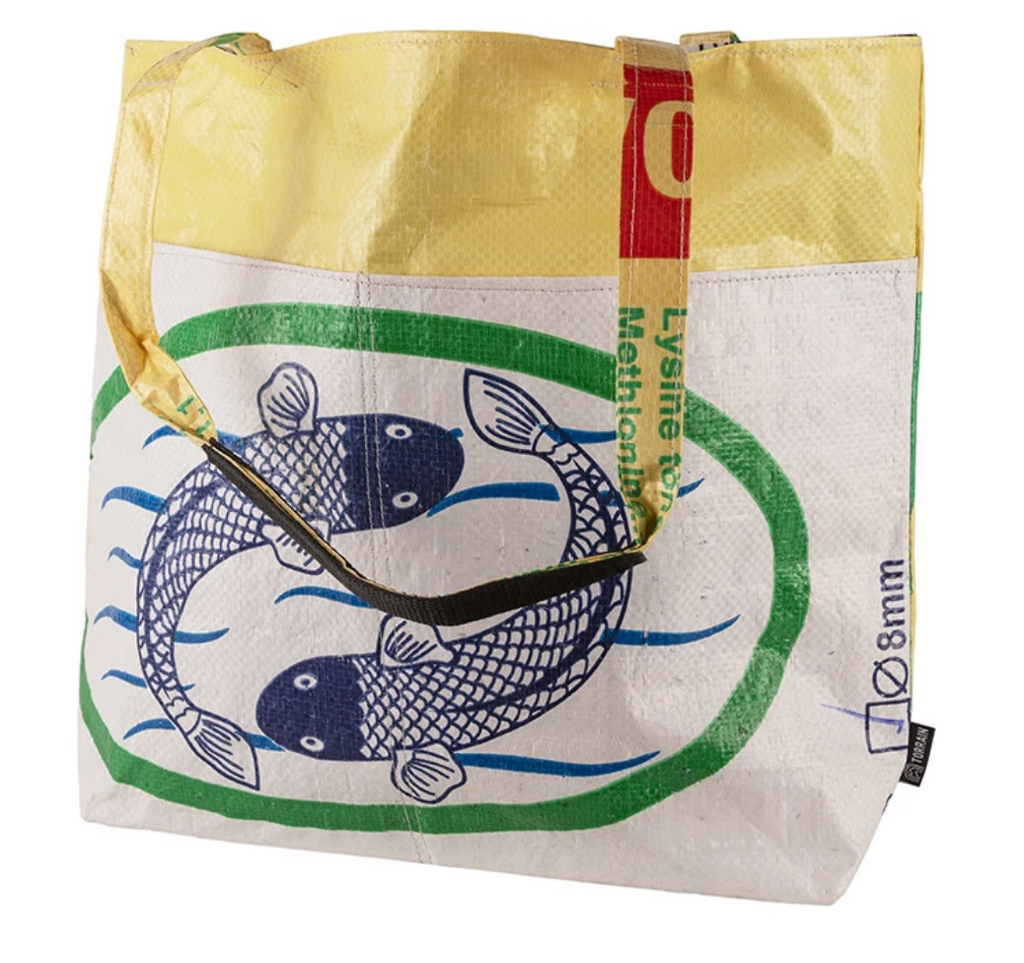 Upcycled Tote Bag, (Choose your Pattern) Saves landfill space, supports sustainable & healthy communities worldwide.