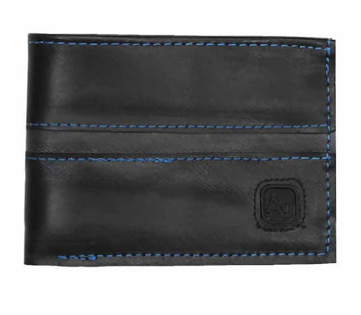 Upcycled slim wallet from reclaimed tires- Eco-Friendly - Made in the USA - Saves Landfill Space!