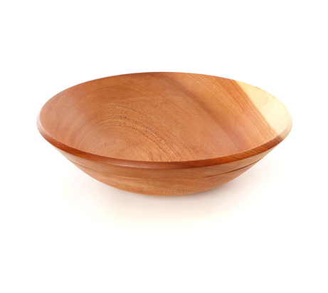 Large Hand Carved Mahogany Wood Salad, Chip & Fruit Bowl, Fair Trade