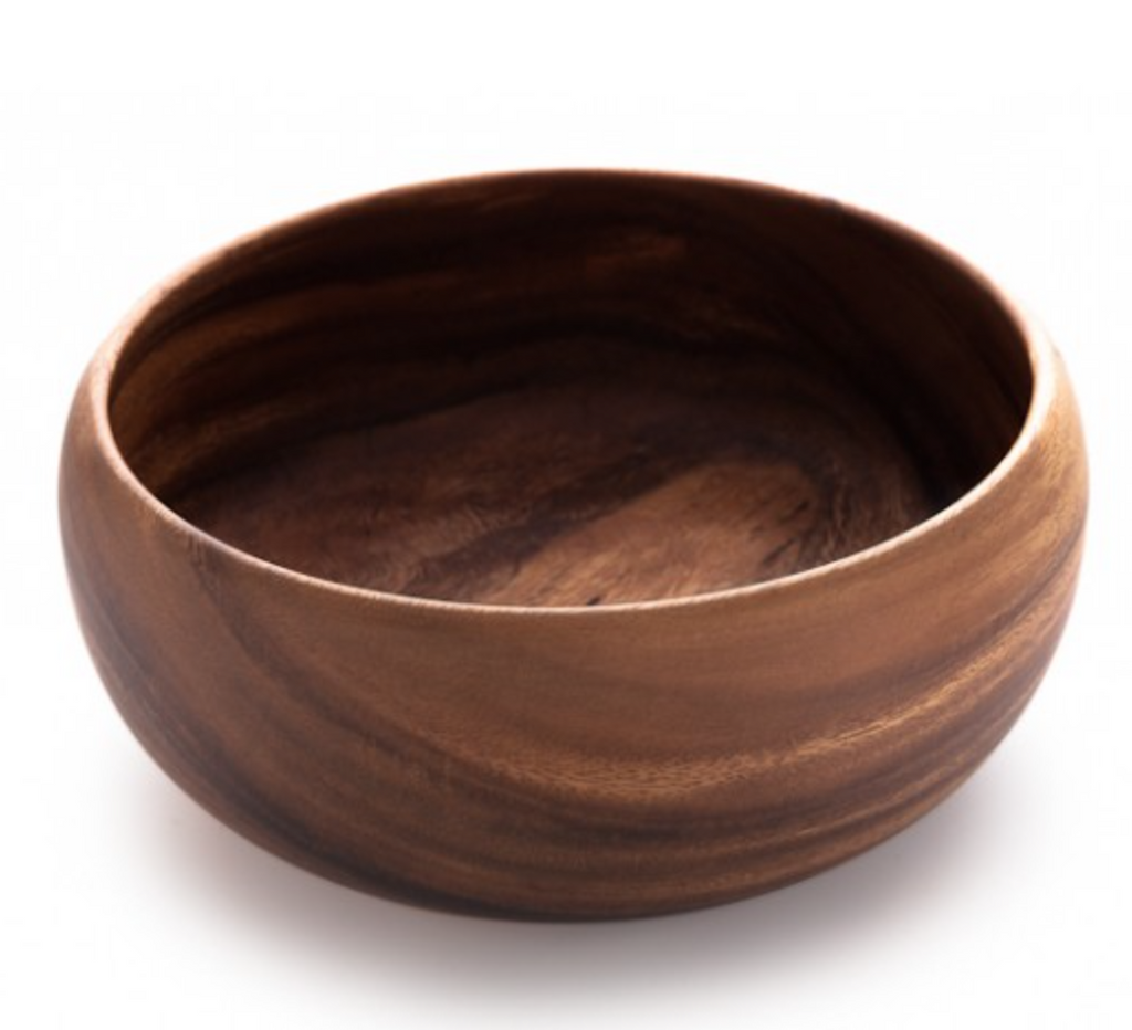 Acacia Wood 10" Calabash Bowl - Fair Trade and Sustainably Harvested - Give Back Goods