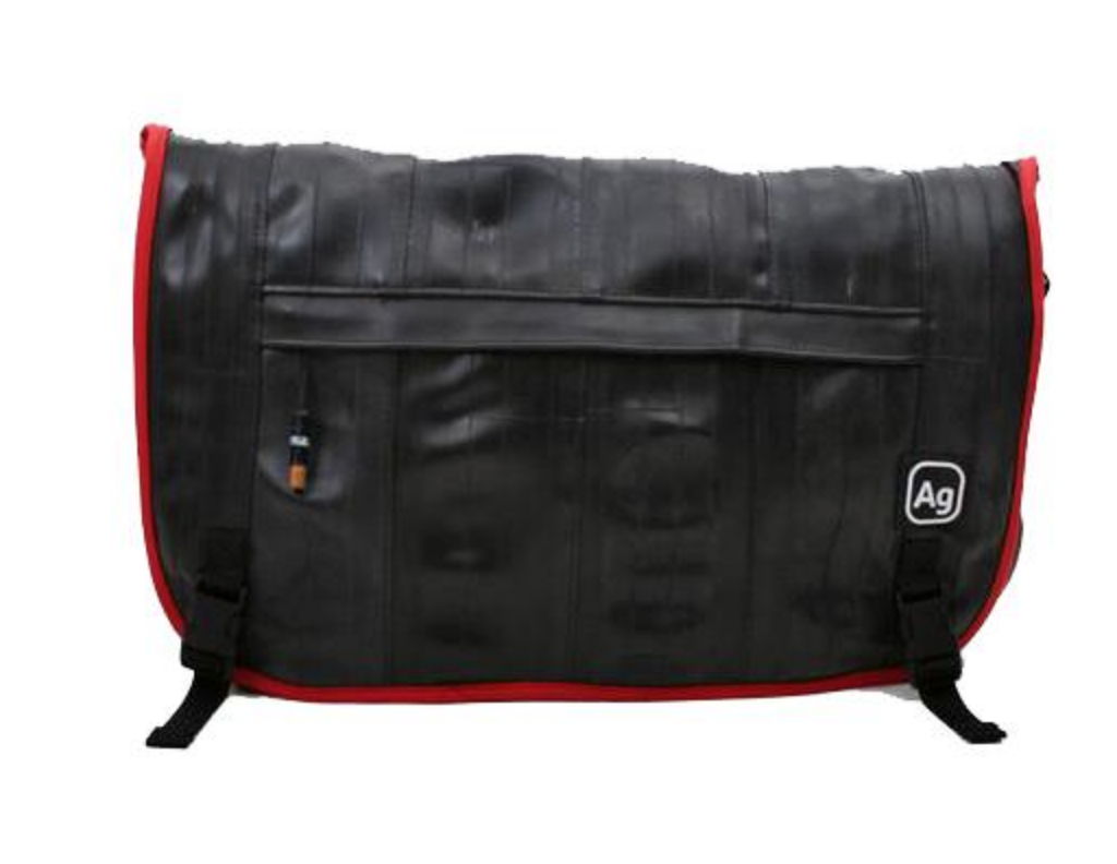 Upcycled Tire Messenger Bag- Made in the USA- Saves Landfill Space! - Give Back Goods