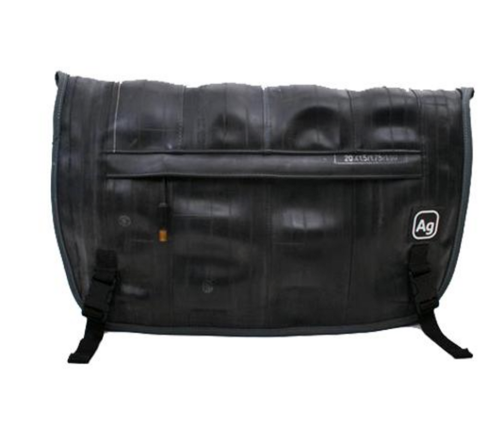Upcycled Tire Messenger Bag- Made in the USA- Saves Landfill Space! - Give Back Goods