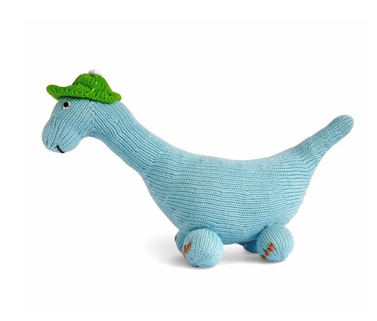 Hand Knit Dinosaur Brontosaurus (Lilac or Blue),  Fair Trade - Give Back Goods