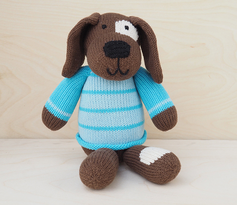 Hand Knit Spot The Dog Stuffed Animal  - Support Fair Trade for Artisans - Give Back Goods
