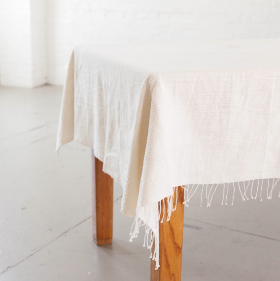 Hand woven Ethiopian Cotton Tablecloth - Eco-Friendly, Fair Trade - Give Back Goods