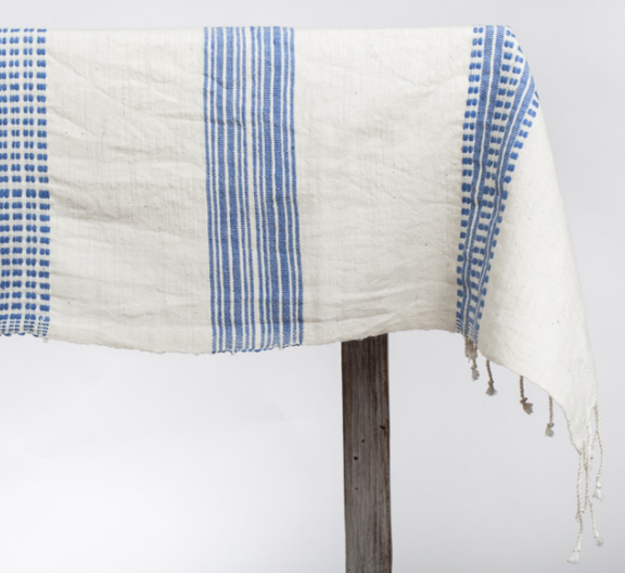 Hand woven Ethiopian Cotton Arden Tablecloth - Eco-Friendly, Fair Trade - Give Back Goods