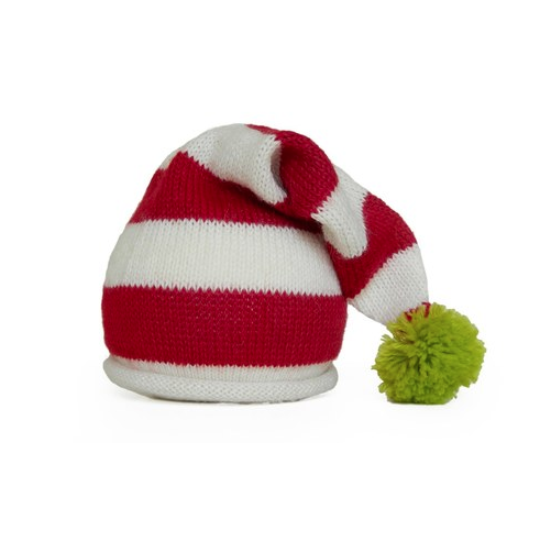 Hand knit Santa Toddler Hat with Pom - Fair Trade - Give Back Goods