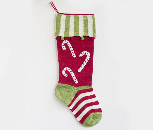 Handmade Candy Cane Christmas Stocking- Fair Trade- Supports Artisan Women in Armenia - Give Back Goods