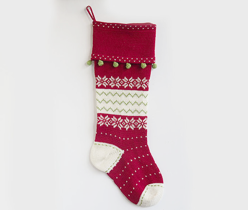 Handmade Nordic Christmas Cuff Stocking, Fair Trade - Give Back Goods