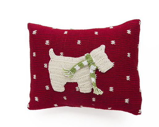 Handmade Mini Westie Christmas Dog Pillow - Fair Trade