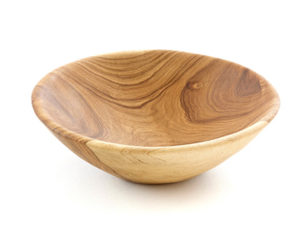 Set of 3 Size 5"-10"-13"- Hand Carved Muzumina Wood Salad & Chip Bowls- Fair Trade- Sustainable - Give Back Goods