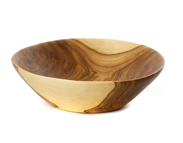 Set of 3 Size 5"-10"-13"- Hand Carved Muzumina Wood Salad & Chip Bowls- Fair Trade- Sustainable - Give Back Goods