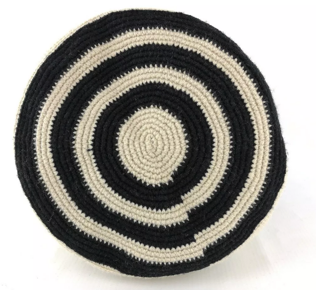 Wayuu Bag, medium,  one of a kind, Hand Crafted & Fair Trade, Black & Natural - Give Back Goods