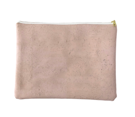 Natural Cork Clutch Bag- Grey, Cobalt, Natural, Mint Green, Pink- Saves Landfill Space - Give Back Goods