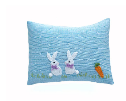2 Bunny Baby Pillow (Pink or Blue), Fair Trade for Artisans - Give Back Goods