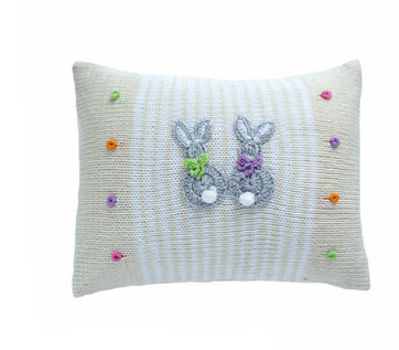 Baby Bunny Pillow with stripes & Dots, Fair Trade - Give Back Goods