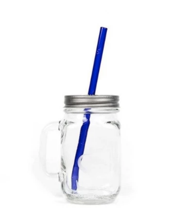 Non-Profit Partners Glass Mug / 8" Glass Straw Combo- Supports Charities! - Give Back Goods