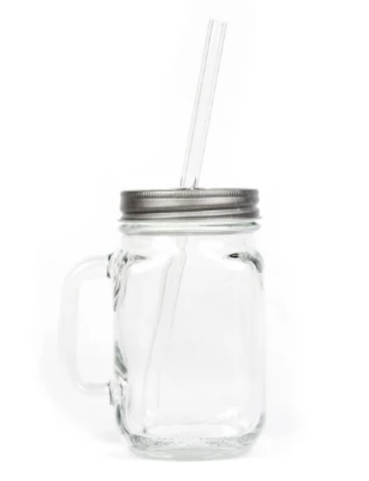 Non-Profit Partners Glass Mug / 8" Glass Straw Combo- Supports Charities! - Give Back Goods