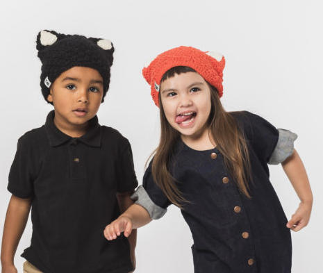 Child and Baby Kitty Cat Hat, Fair trade, Break the Cycle of Poverty - Give Back Goods