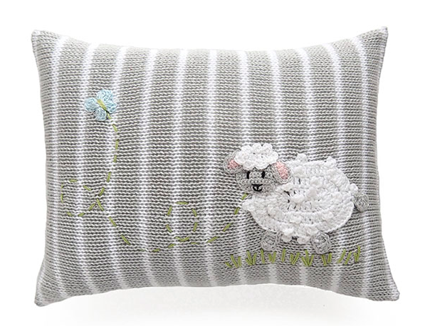 Grey Mini Sheep Baby Pillow, Handmade, Fair Trade - Give Back Goods