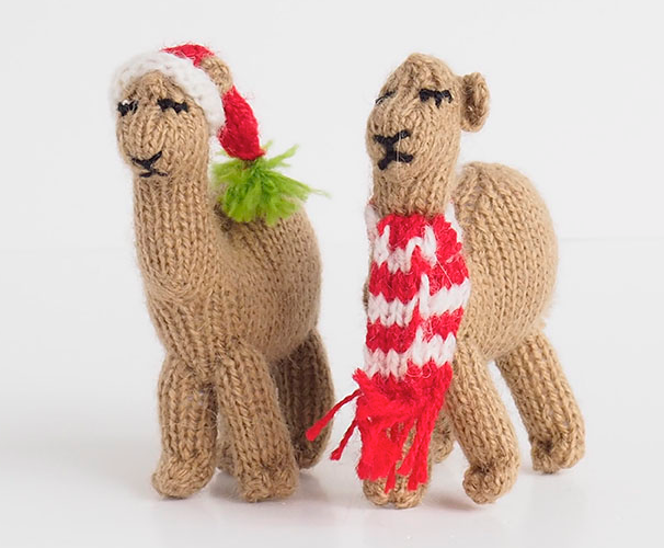 Set of 2 Hand Knit Camel Ornaments, Fair Trade - Give Back Goods
