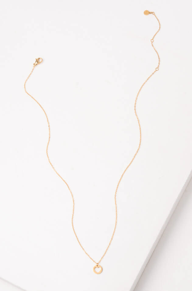 Gold Heart Pendant Necklace, Give freedom & create careers for exploited women! - Give Back Goods