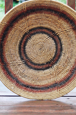Hand Woven Peach & Black Wedding Baskets from Zambia, Fair Trade