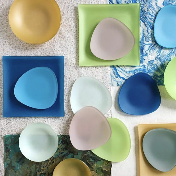 Sea glass dinnerware best sale