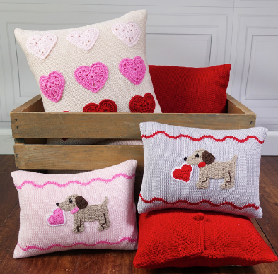 10" Heart Valentine Pillow, Handmade, Fair Trade