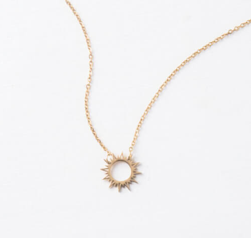 Gold Sun Necklace, Give freedom to girls & women!