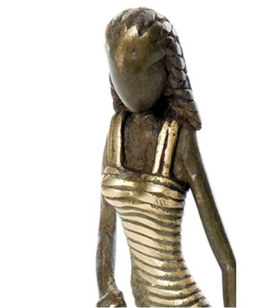 Mother with Child Bronze Sculpture, Fair Trade, Educates Artisans- Eco-Friendly