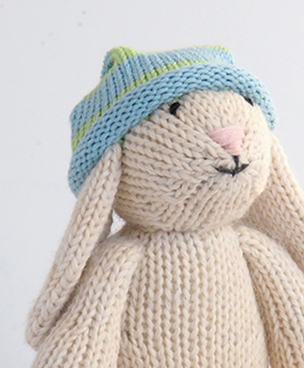 Hand Knit Bunny Stuffed animal, Fair Trade for Artisans