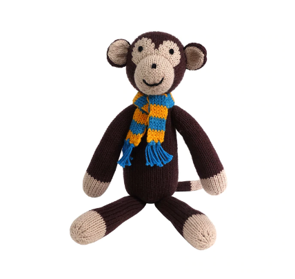 Hand Knit Monkey Stuffed Animal, Fair Trade for Artisans