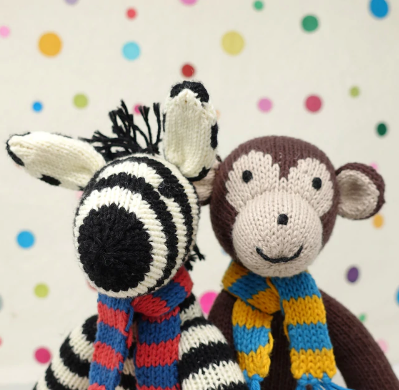 Hand Knit Monkey Stuffed Animal, Fair Trade for Artisans
