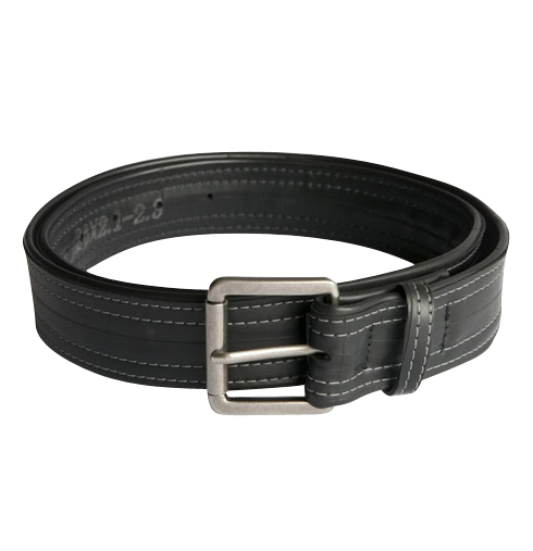 Upcycled Men's Belt - Vegan- Made in the USA from Bike Tubes - Saves Landfill Space!