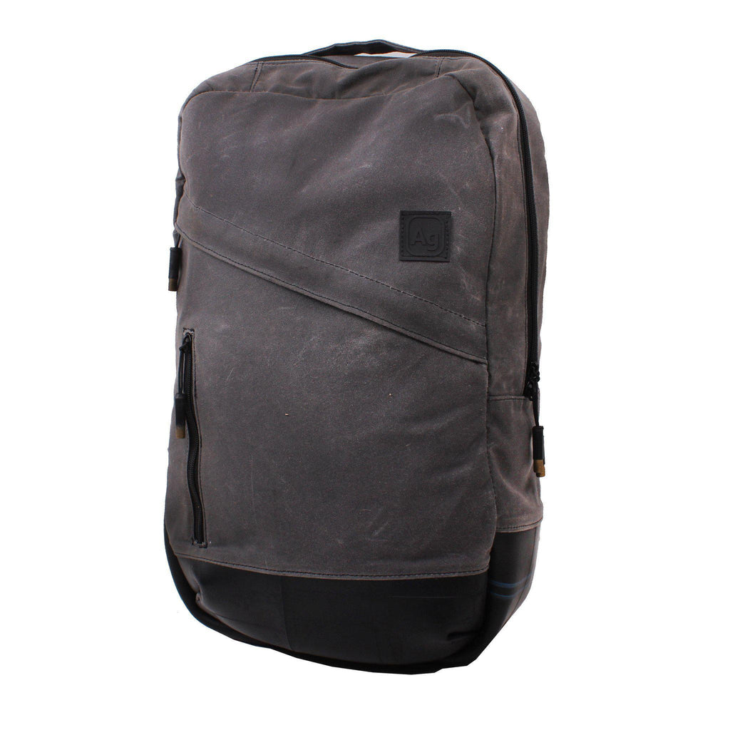 Waxed Canvas Backpack- USA Made from upcycled bicycle inner tubes- Save Landfill Space!