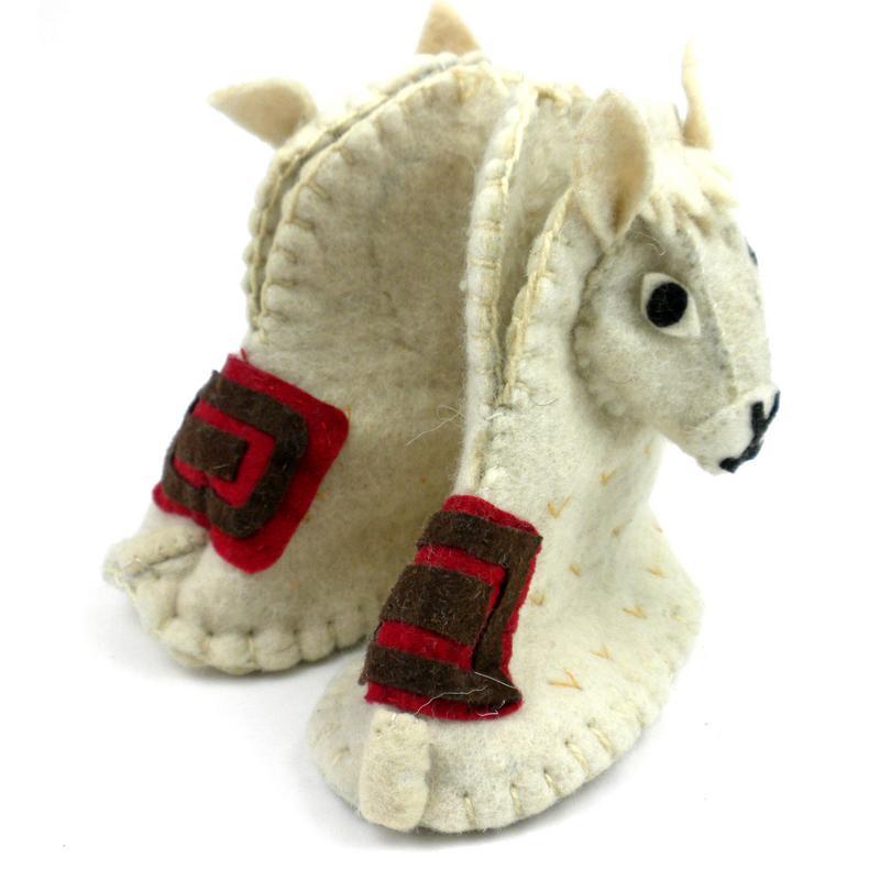 Handmade Llama Felt Baby Booties - Fair Trade