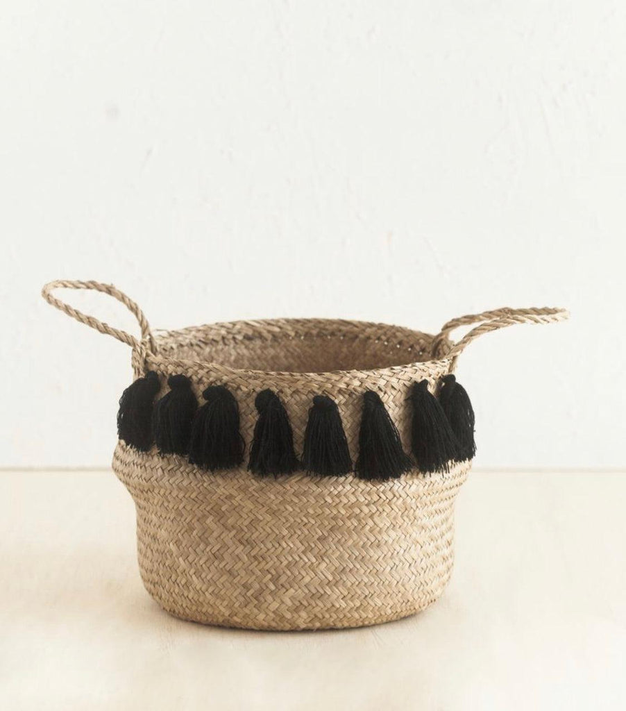 Handwoven decorative storage baskets, fair trade from Hanoi