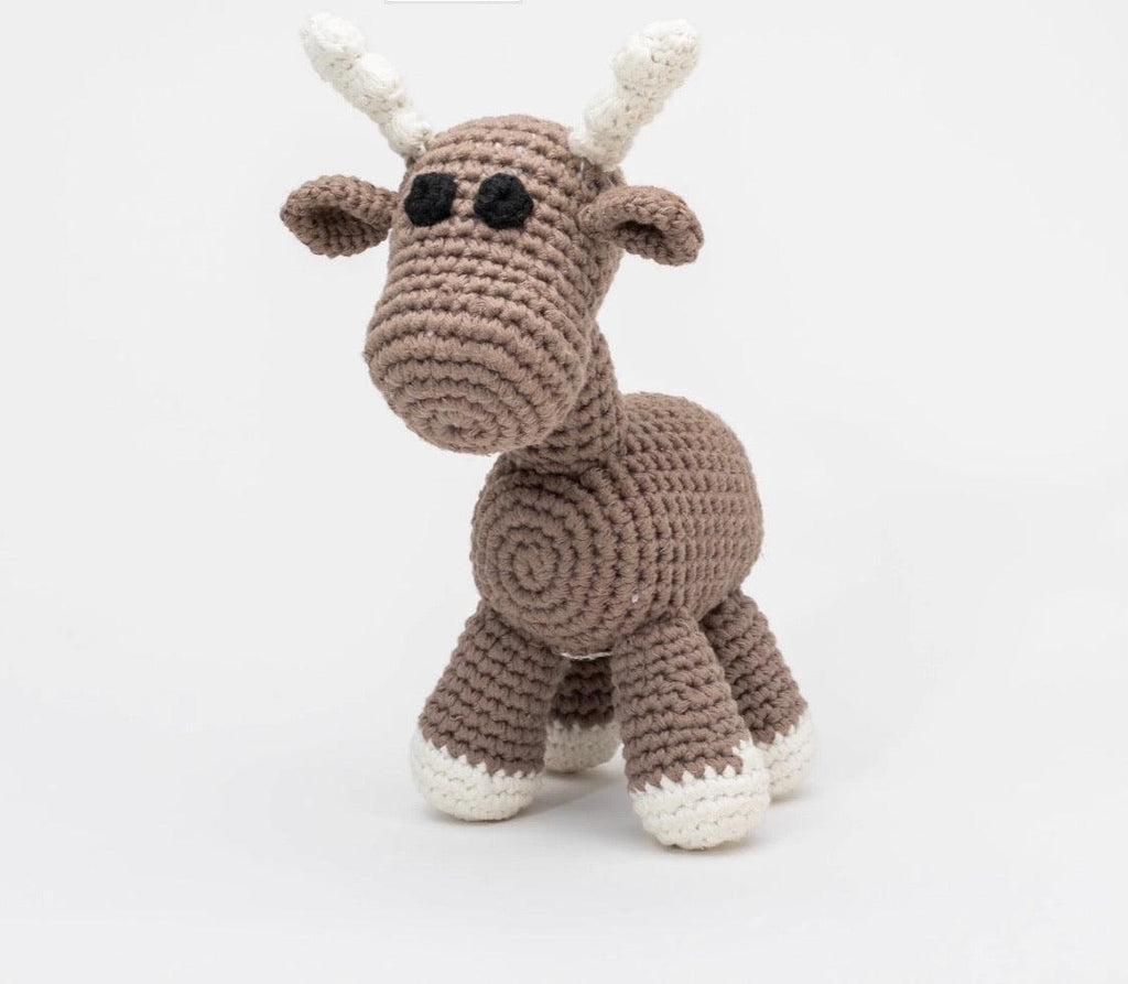 Moose Hand Crocheted Stuffed Animal, Fair Trade