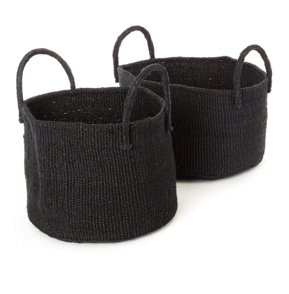 Handwoven Black Laundry Storage Baskets, small or large, Kenya, Fair Trade