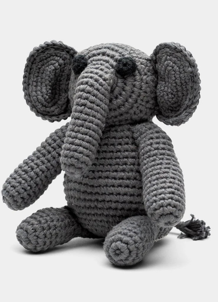 Hand Crocheted Elephant Stuffed Animal, Fair Trade