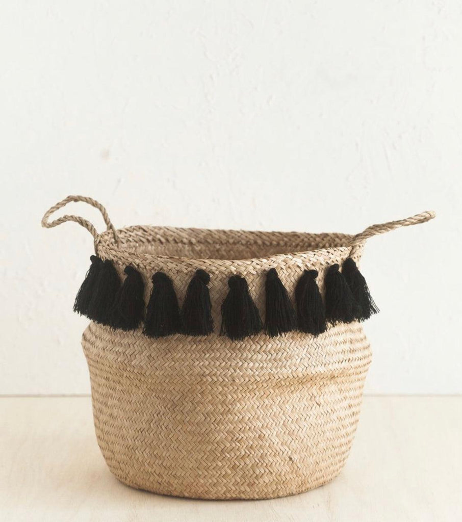 Handwoven decorative storage baskets, fair trade from Hanoi